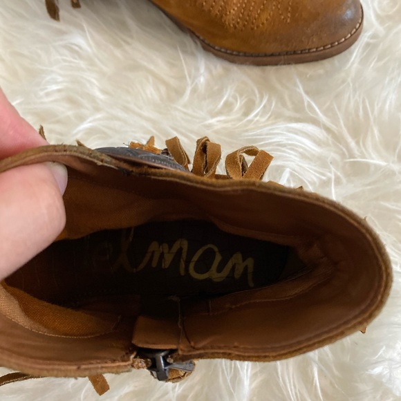 NWOT Sam Edelman Sidney Fringe Cowboy bootie sz 6 - Picture 6 of 11